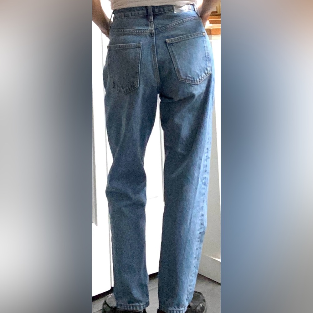 Zara High Waisted Blue Women's Jeans size 2 - Picture 2 of 9